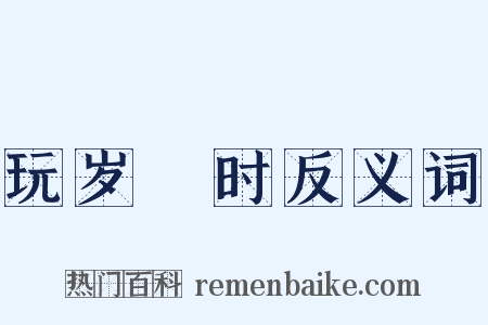 玩岁愒时反义词是什么意思的图片